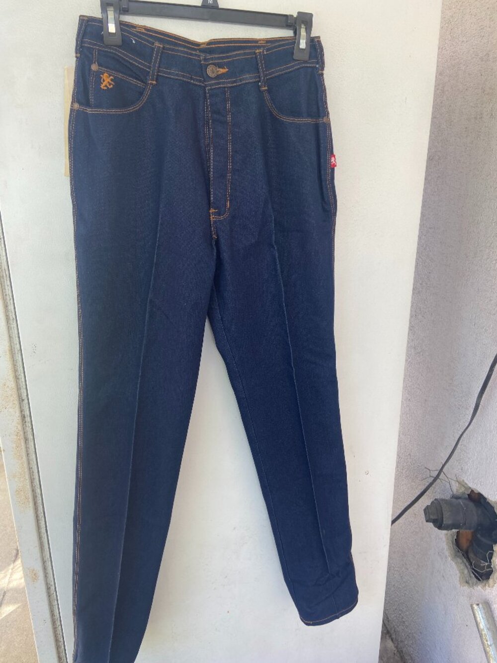 Braxton Stretch Jeans Women Dark Blue High Rise Contrast Stitch Vintage Size 12
